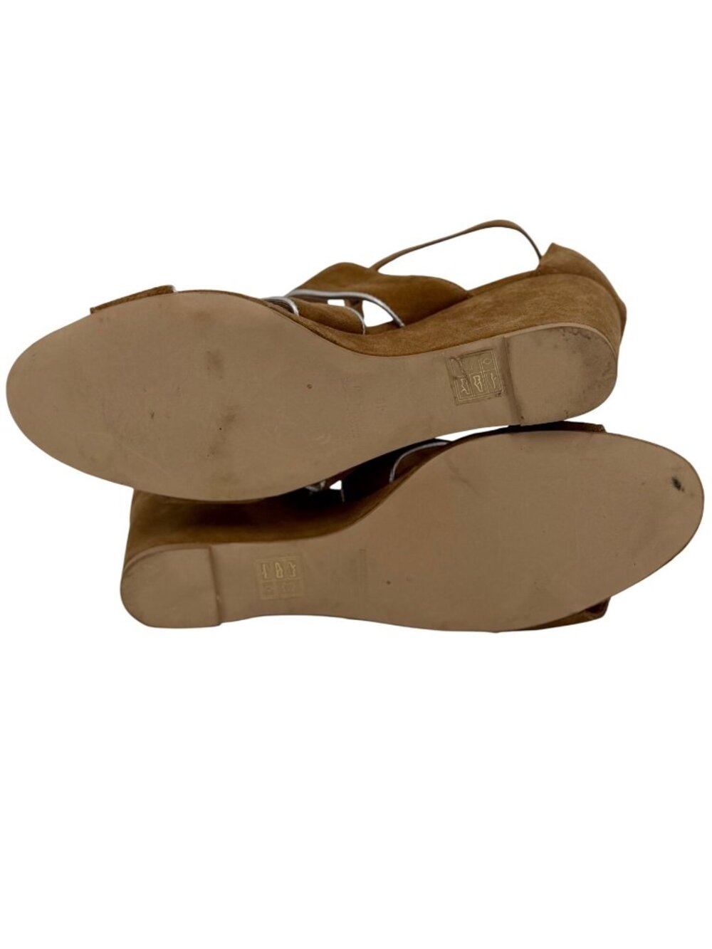 Free People Tan Suede Strappy Open-Toe Wedge Sandals 10 | Boho Grunge Festival - Picture 8 of 14